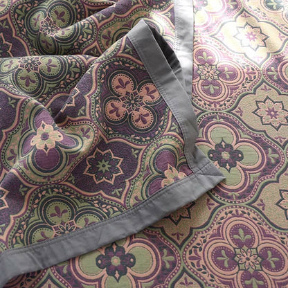 Couette réversible en coton à motif pétales