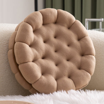Coussin de siège mignon en forme de biscuit en forme de cercle
