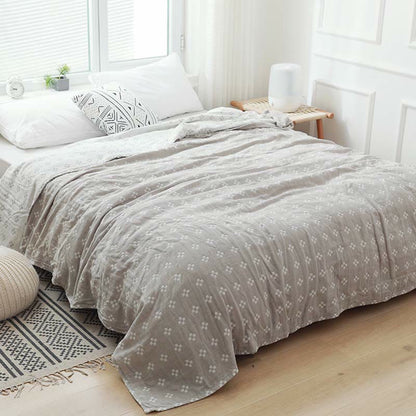 Mini-couette en coton Ownkoti à motif à carreaux blancs