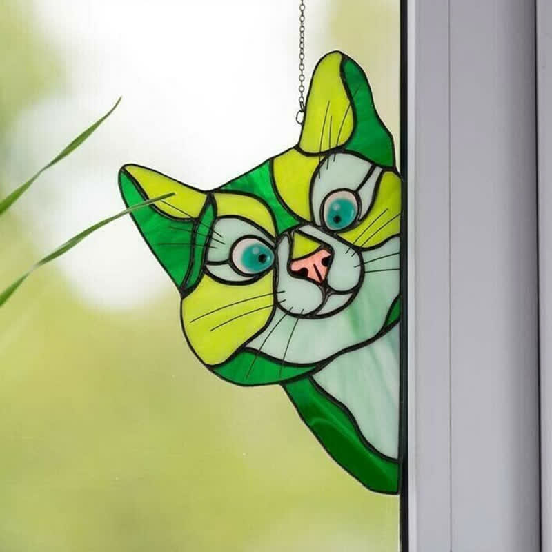 Décoration de fenêtre Ownkoti « Chat tacheté » (achetez-en un, recevez-en un gratuitement)