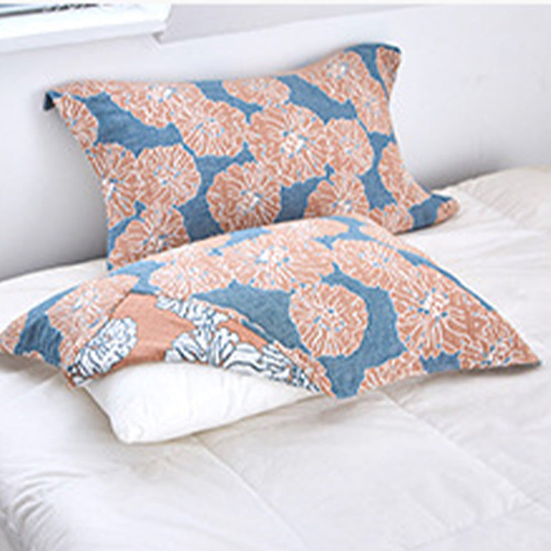 Serviette décorative en coton à imprimé floral Ownkoti (2 pièces)