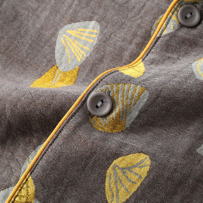 Ensemble pyjama de luxe en coton coquille avec revers