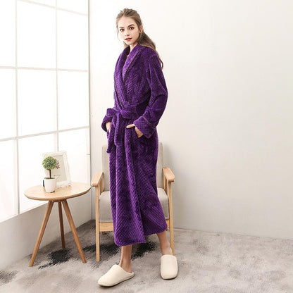 Peignoir long en polaire bouffante Ownkoti