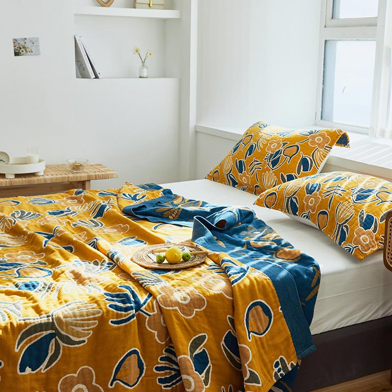 Couette double face Ownkoti à imprimé floral bohème