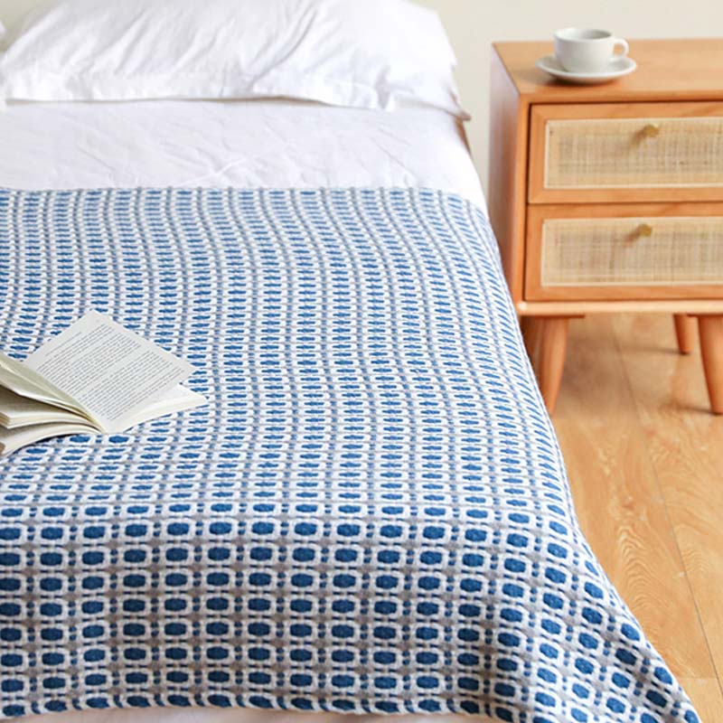Couverture de canapé tricotée Ownkoti avec pompons
