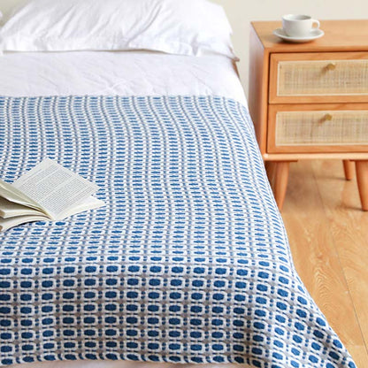 Couverture de canapé tricotée Ownkoti avec pompons