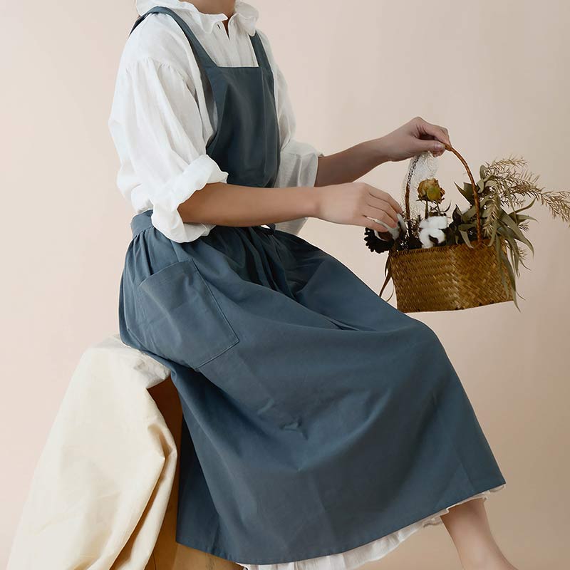 Tablier en coton Ownkoti, tablier imperméable avec poches