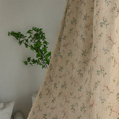 Rideau filtrant la lumière de style campagnard avec motif floral