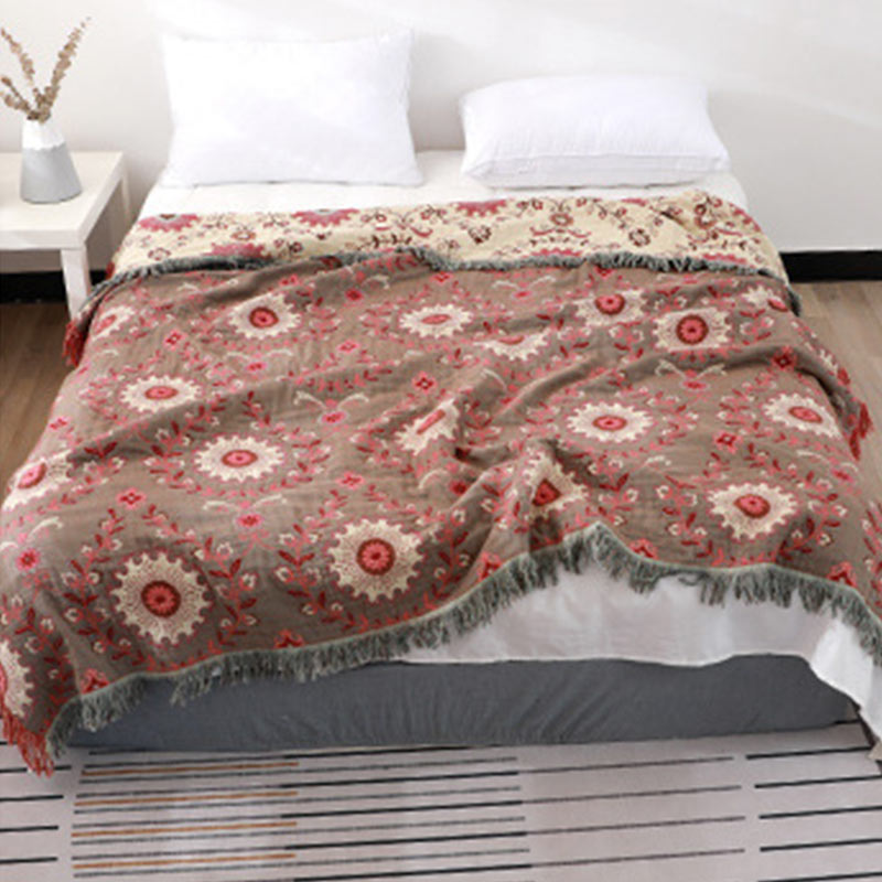 Housse de canapé rétro Ownkoti, couverture réversible en coton