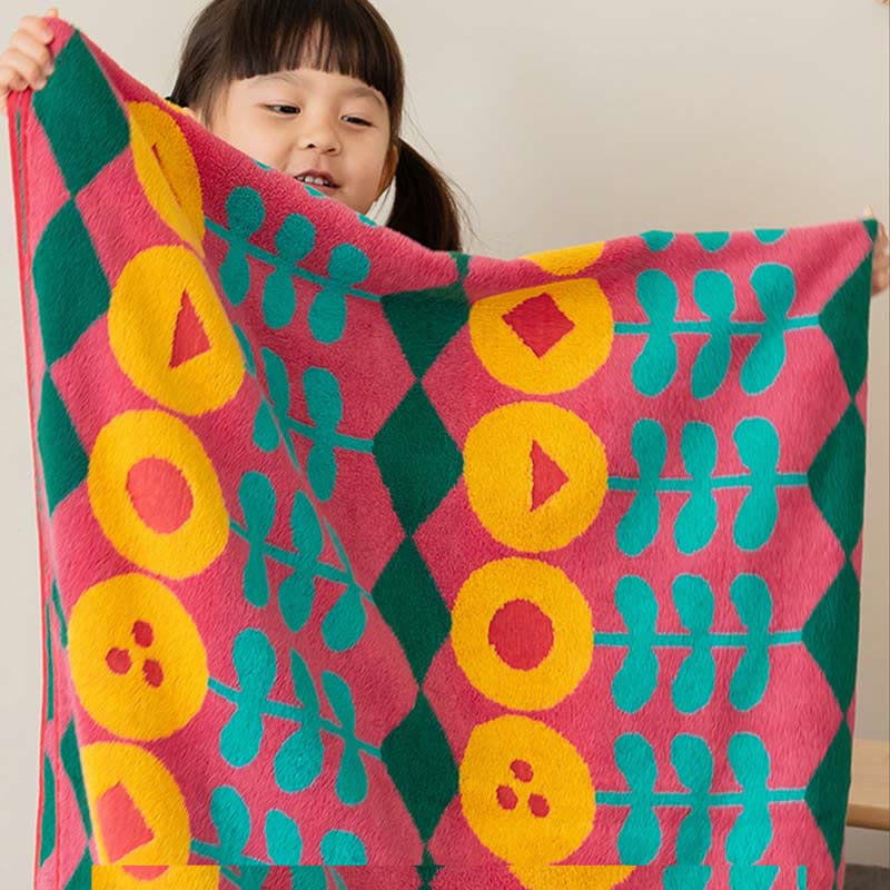 Serviette élégante en coton peigné à imprimé floral