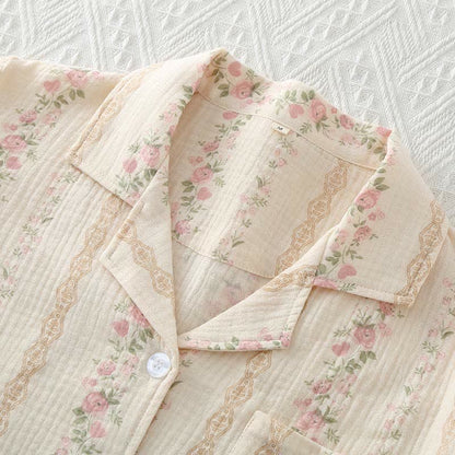 Ensemble de vêtements de détente en pur coton de style forestier