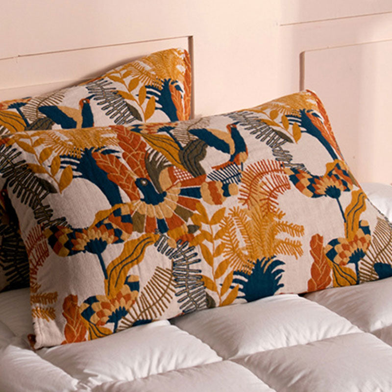 Serviette-oreiller en coton Boho Ownkoti à motif oiseau (lot de 2)