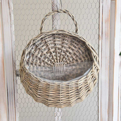Panier à plantes tissé à la main Ownkoti avec poignée (3 pièces)