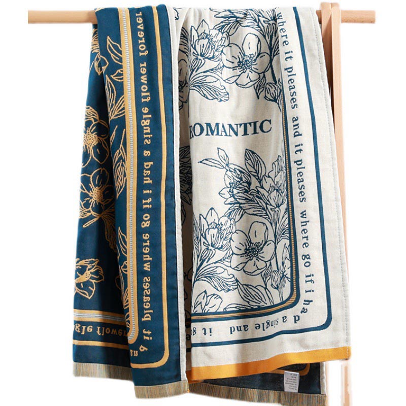 Serviette de bain réversible Ownkoti à motif floral en différentes couleurs