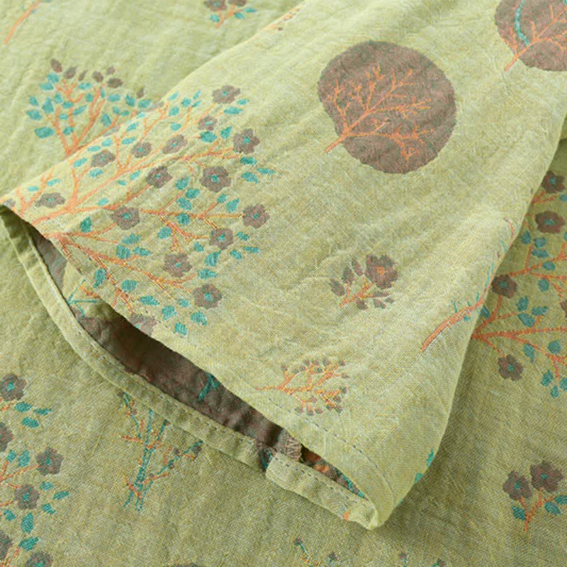 Ensemble de vêtements d'intérieur en coton jacquard avec imprimé feuilles d'arbre - image 11