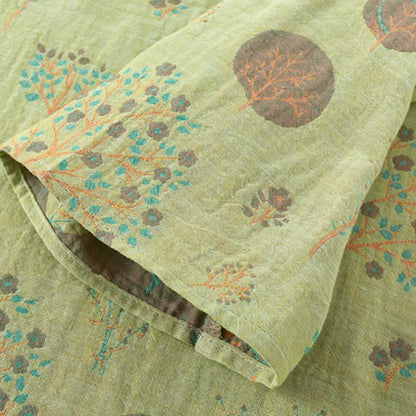 Ensemble de vêtements d'intérieur en coton jacquard avec imprimé feuilles d'arbre - image 11