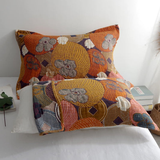 Serviette d'oreiller en gaze de coton kaki coloré (2 pièces)