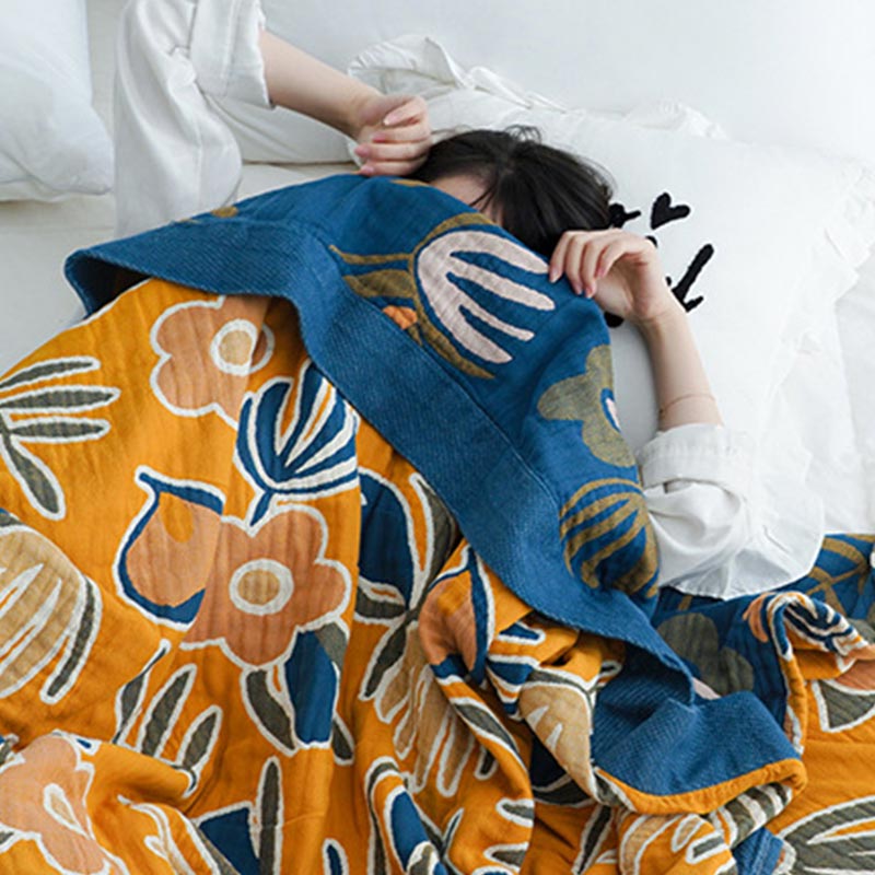Couette double face Ownkoti à imprimé floral bohème