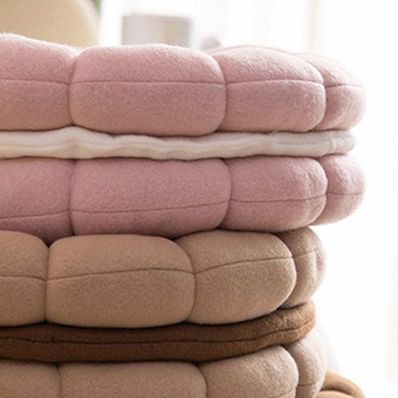 Coussin de siège mignon en forme de biscuit en forme de cercle