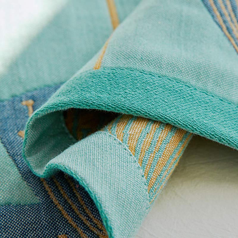 Serviette oreiller en gaze de coton à imprimé pissenlit (2 pièces)