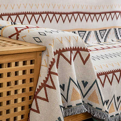 Housse de canapé réversible à motif géométrique indien Ownkoti