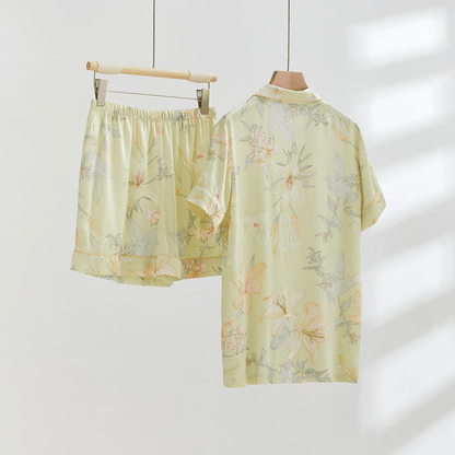 Vêtements de détente respirants à col en V par Lily Flower