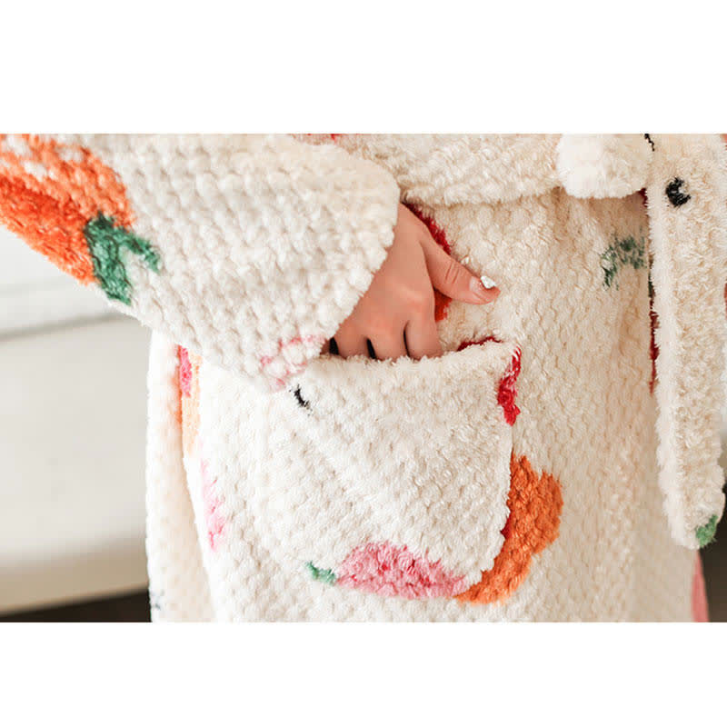 Peignoir respirant Ownkoti avec imprimé fruit et ceinture