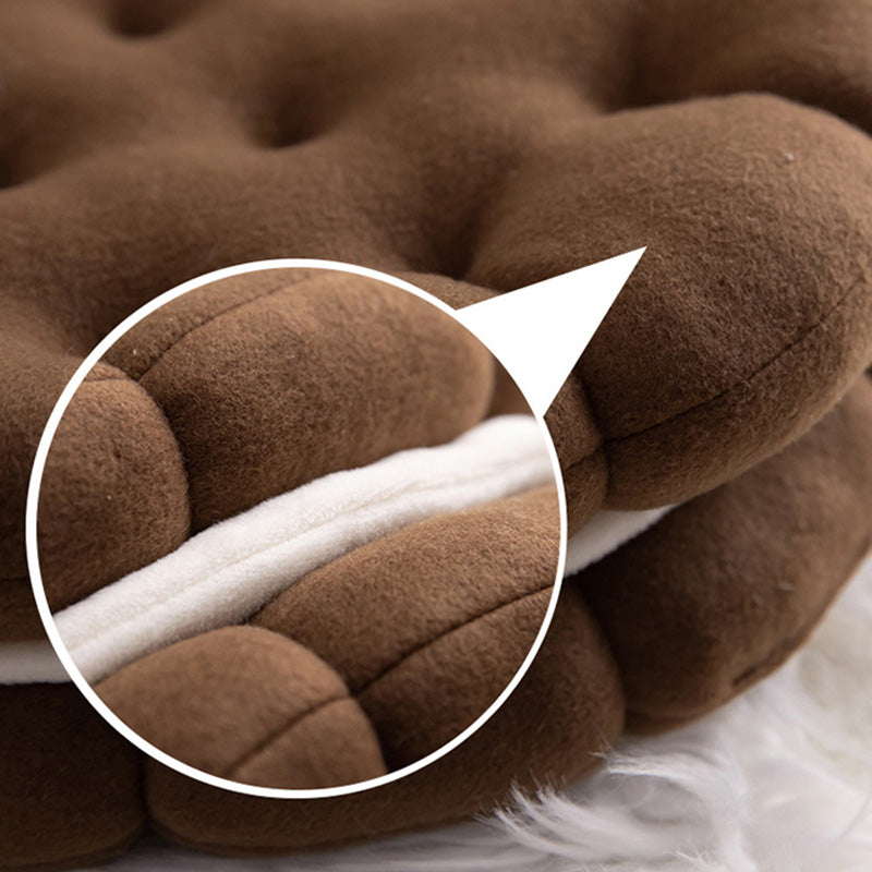 Coussin de siège mignon en forme de biscuit en forme de cercle