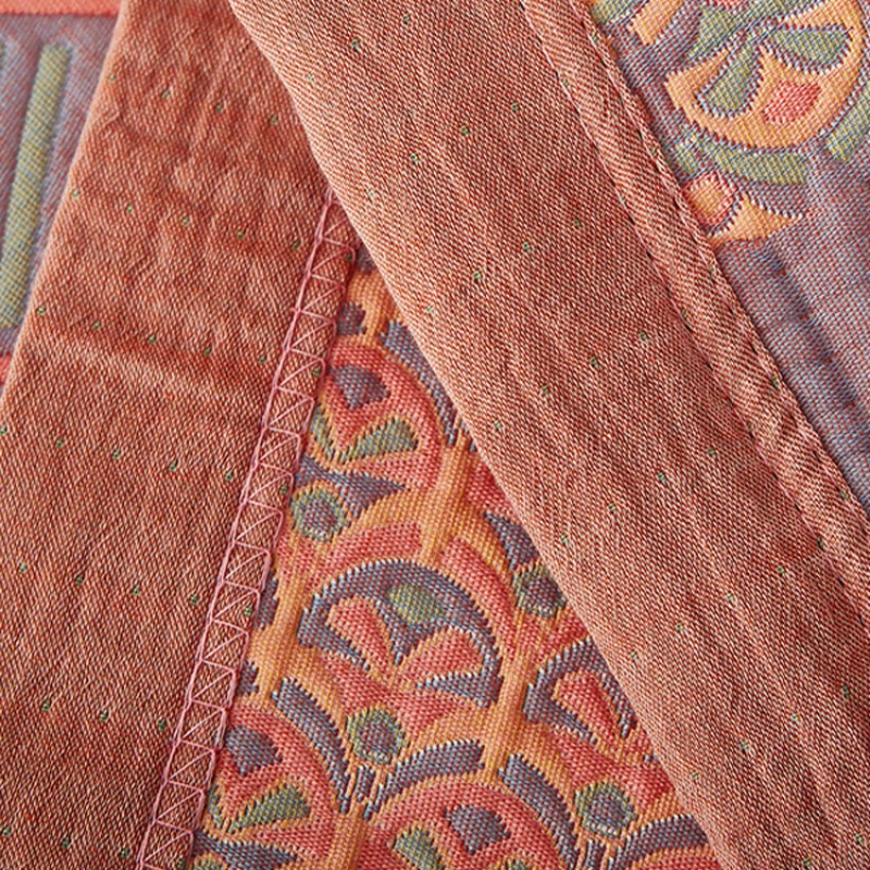 Couette réversible colorée en coton à motif carré