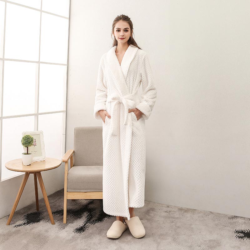 Peignoir long en polaire bouffante Ownkoti