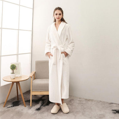 Peignoir long en polaire bouffante Ownkoti