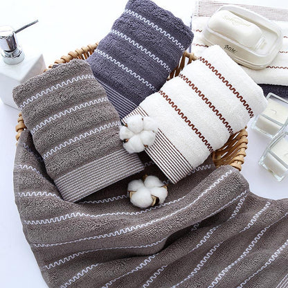Ensemble de serviettes de bain rayées Ownkoti