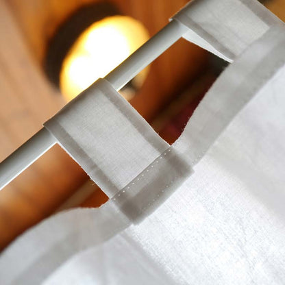 Rideau de placard en coton blanc, rideau court