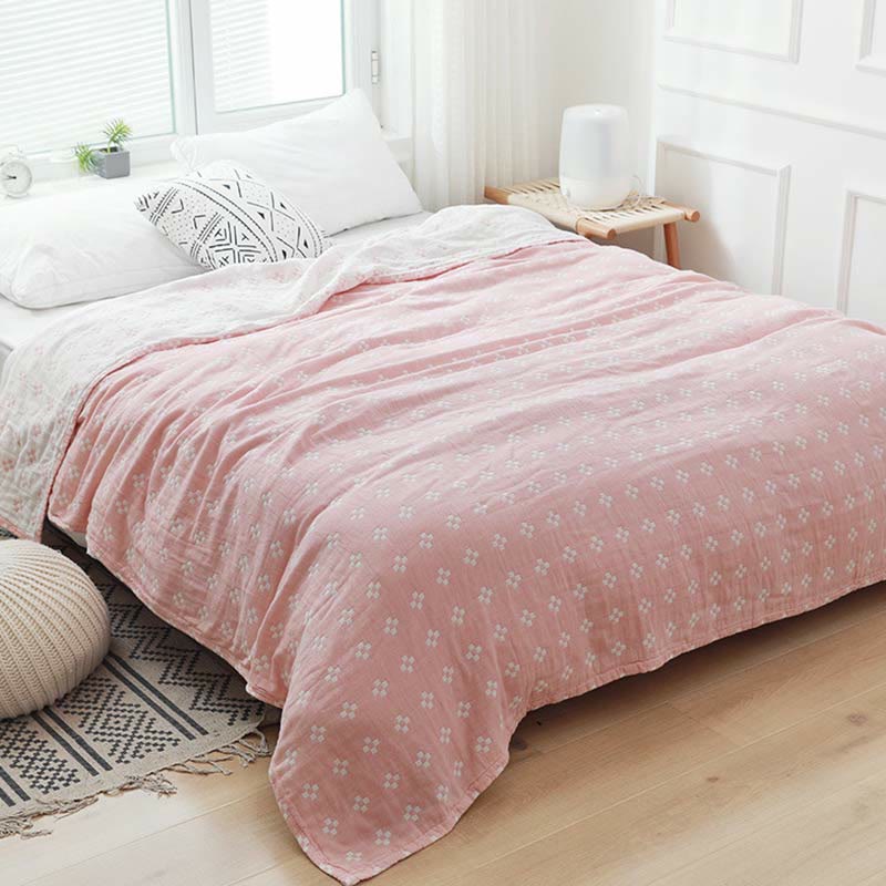 Mini-couette en coton Ownkoti à motif à carreaux blancs