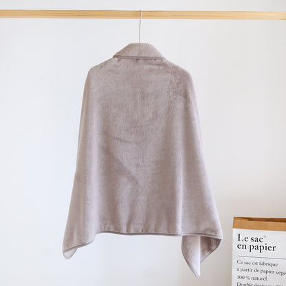 Couverture châle en flanelle douce et unie