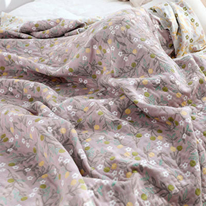 Couette réversible rétro, couette douce à motif floral