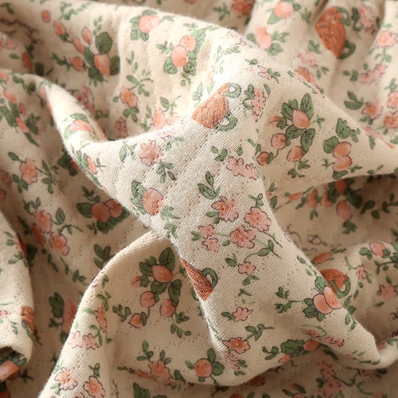 Ensemble de vêtements de détente en coton de style roseraie vintage