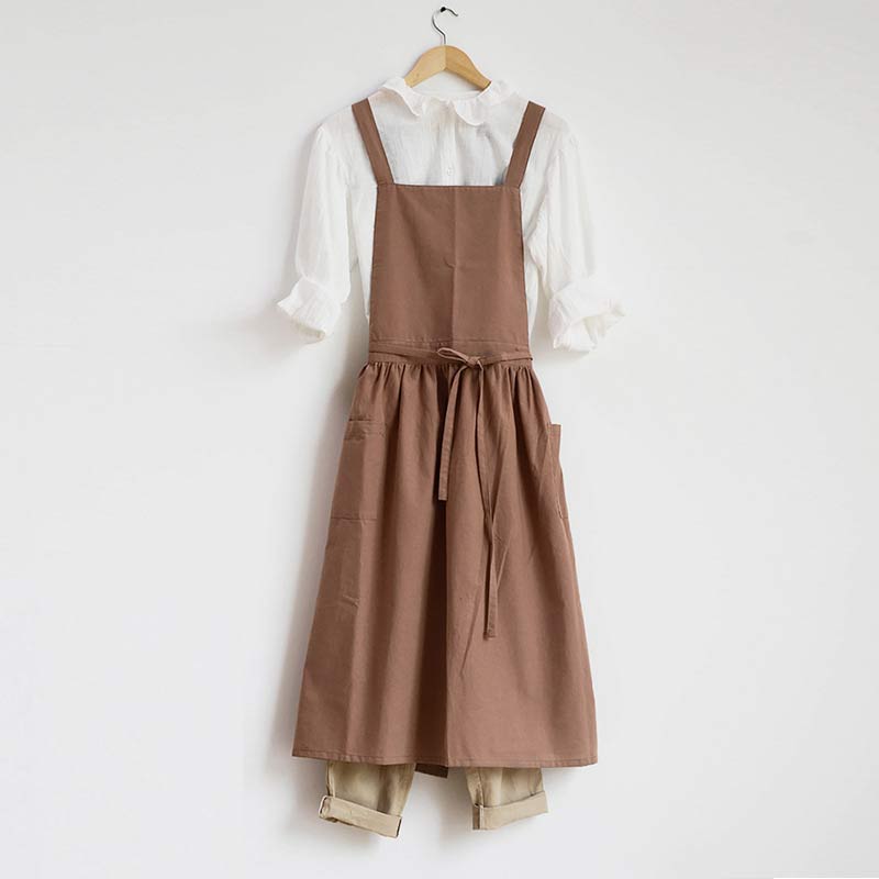 Tablier en coton Ownkoti, tablier imperméable avec poches