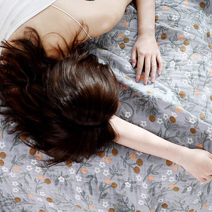 Couette réversible rétro, couette douce à motif floral