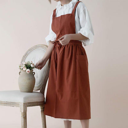 Tablier en coton Ownkoti, tablier imperméable avec poches
