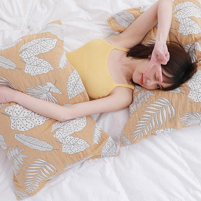 Serviettes de bain Ownkoti en pur coton à imprimé feuilles (lot de 2)