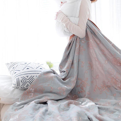 Ownkoti Couverture de canapé légère en coton à motif floral