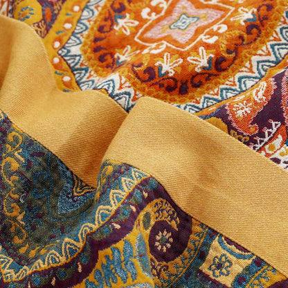 Couverture de canapé en coton bohème orange