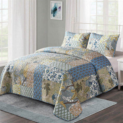 Couette de style bohème avec taies d'oreiller à fleurs