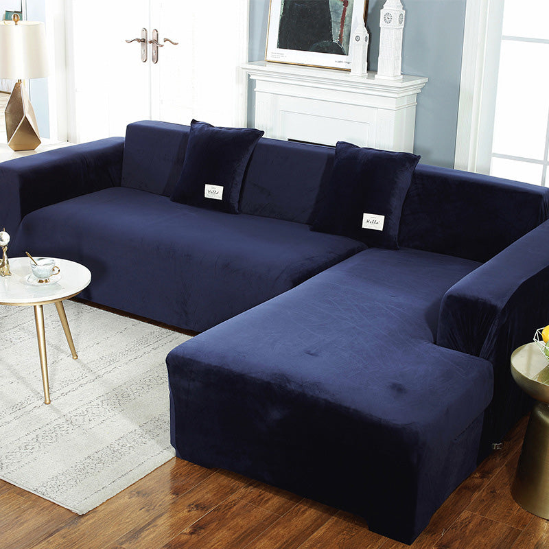 Housse de canapé en daim Ownkoti de couleur pure, élastique