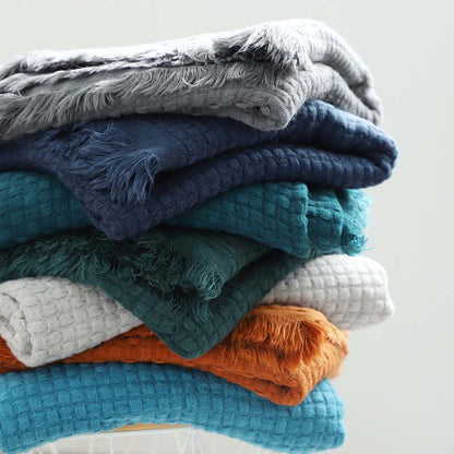 Ownkoti Home Decor – Couverture confortable de couleur unie