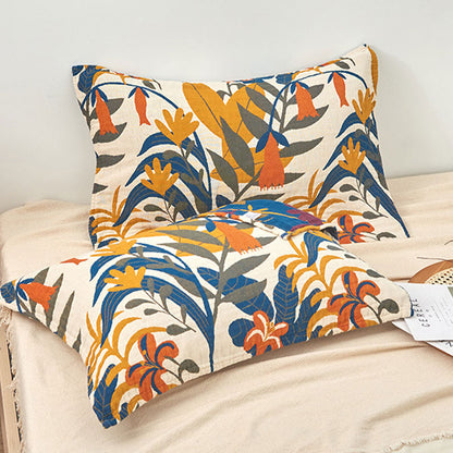 Serviettes-oreillers en coton doux à imprimé floral Ownkoti (lot de 2)