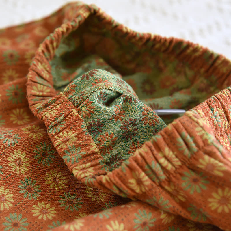 Ensemble de vêtements d'intérieur Jacquard Daisy en pur coton