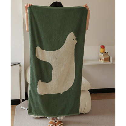 Serviette en coton respirant avec motif ours polaire