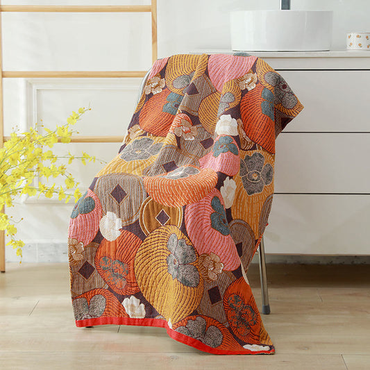 Serviette de bain en gaze de coton colorée Ownkoti au look kaki